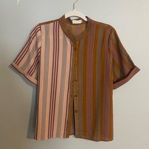 Roolee Colorblock short sleeve dress shirt